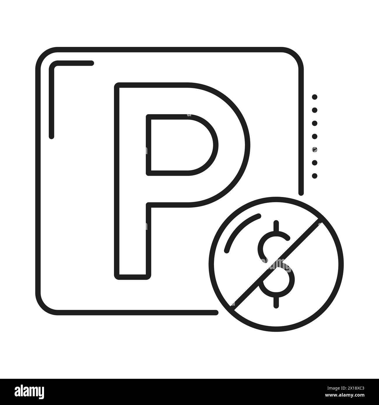 Car toll parking, garage service line icon. Vehicles paid parking