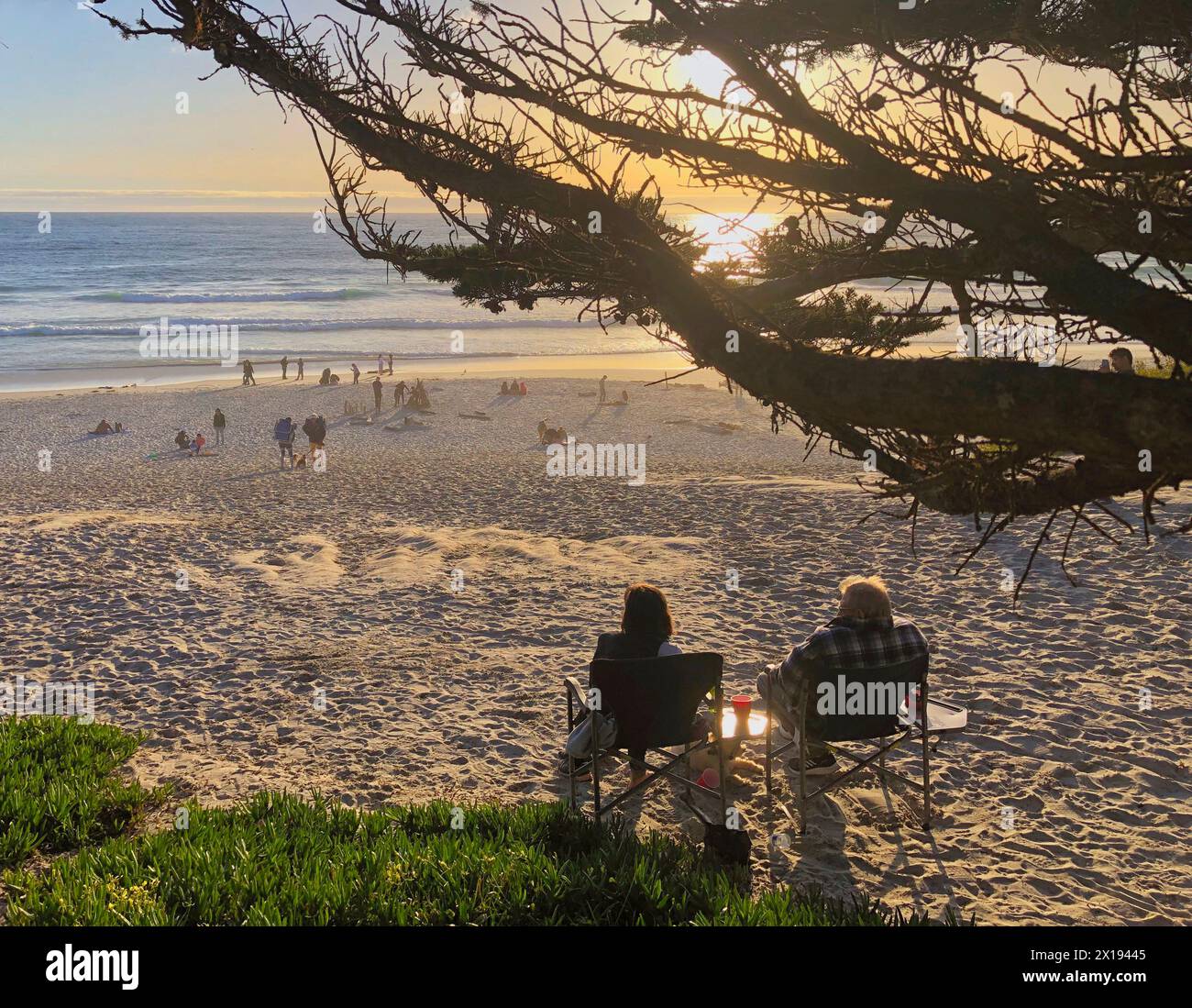 Carmel by the Sea, California, USA. 14th April, 2024 A ÒseniorÓ couple