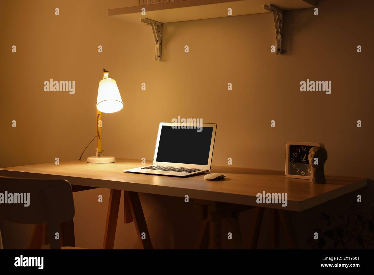 Modern workplace glowing lamp hi-res stock photography and images - Alamy