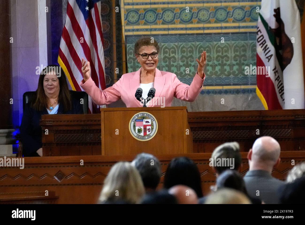 Los Angeles Mayor Karen Bass delivers her State of the City address ...