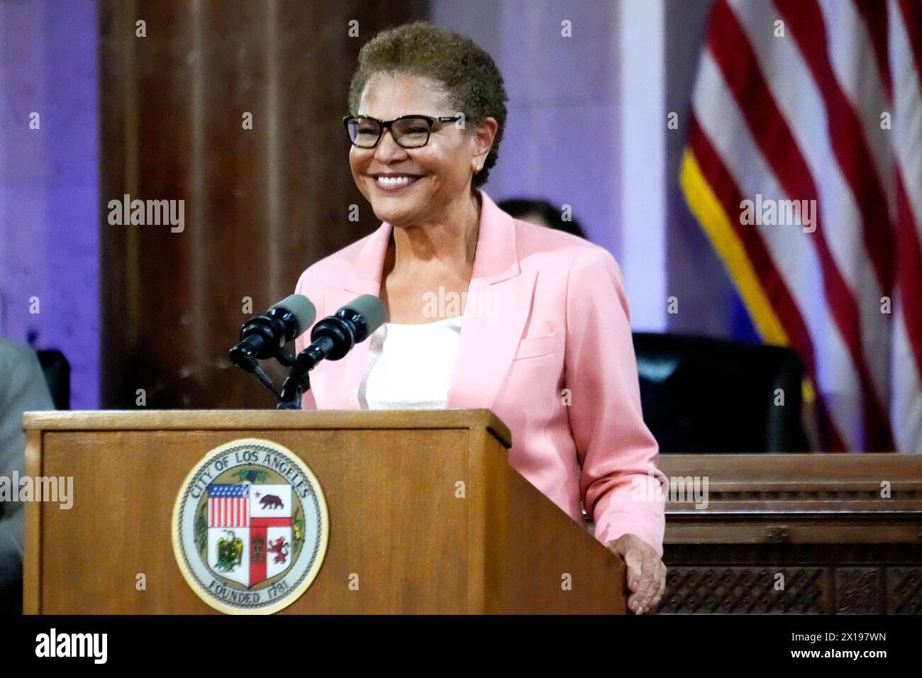 Los Angeles Mayor Karen Bass delivers her State of the City address ...