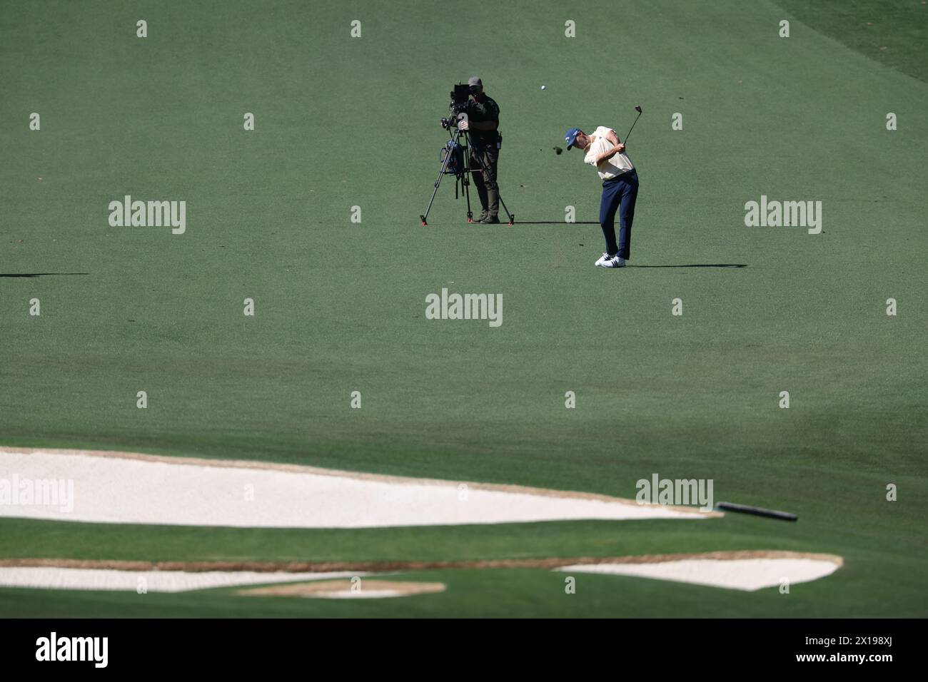 Denmark's Nicolai Hojgaard during the day 4 of the 2024 Masters golf tournament at the Augusta National Golf Club in Augusta, Georgia, United States, on April 14, 2024. Credit: Koji Aoki/AFLO SPORT/Alamy Live News Stock Photo