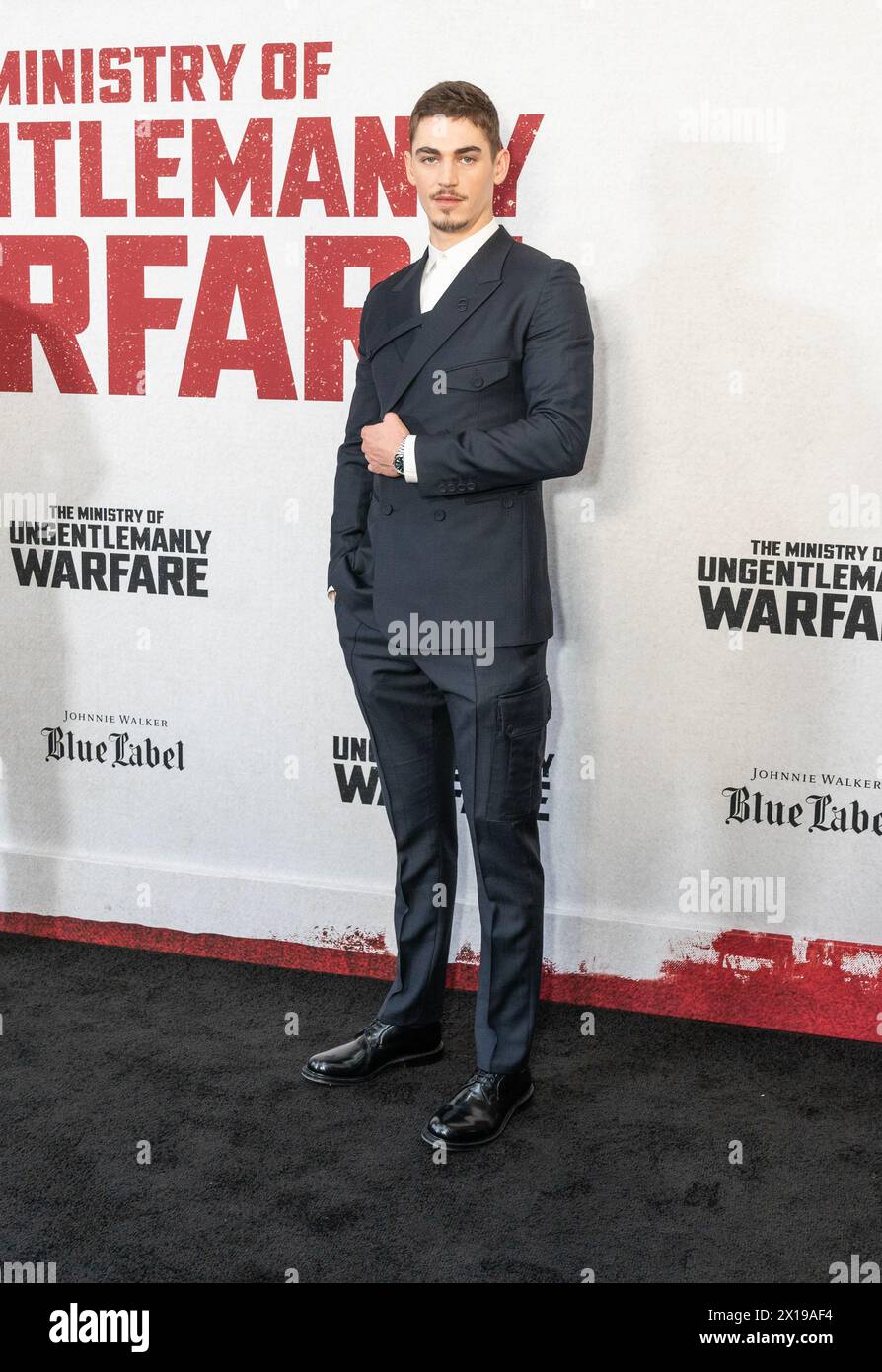 Hero Fiennes Tiffin attends premiere of The Ministry Of Ungentlemanly Warfare at AMC Lincoln