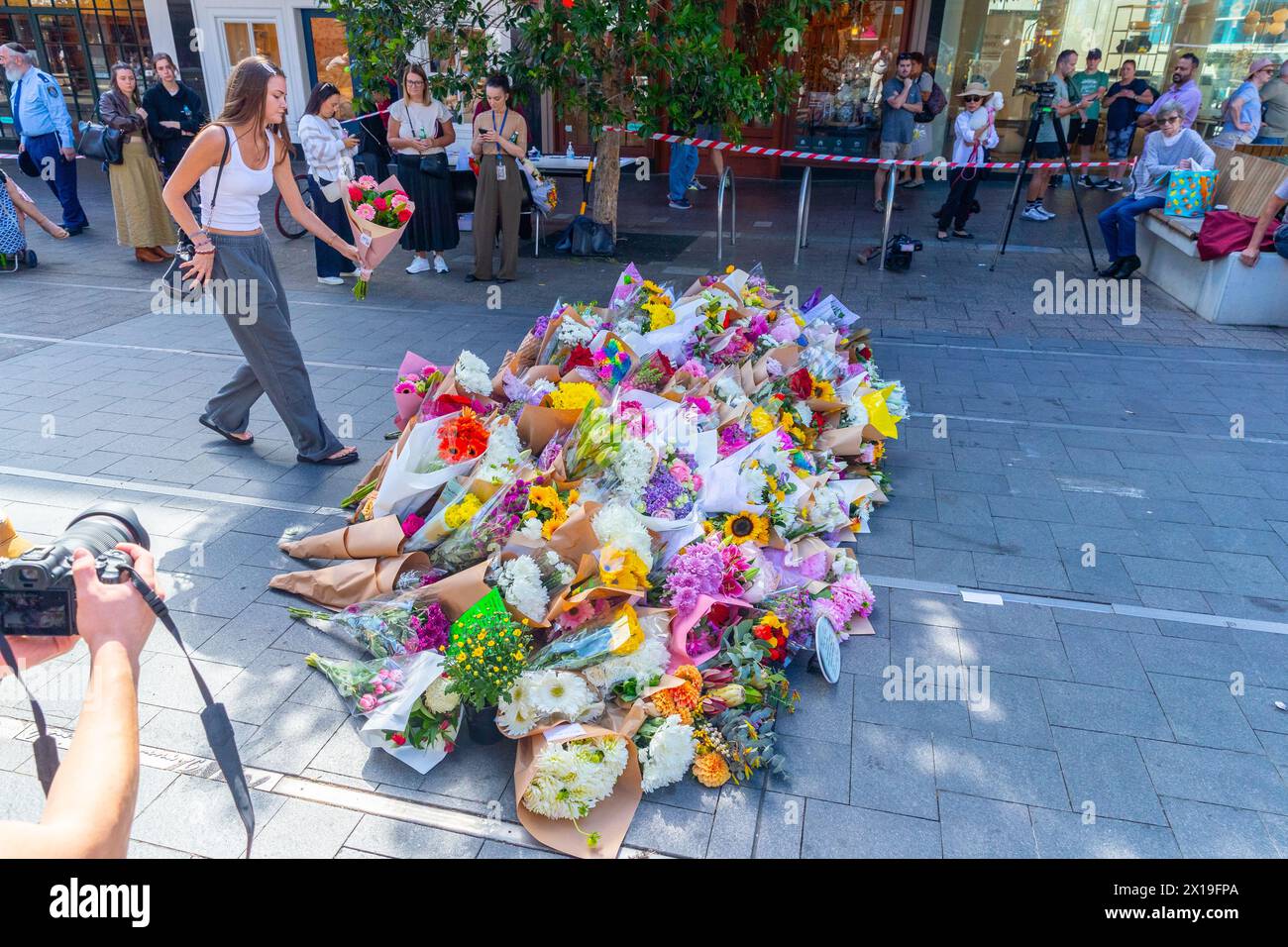 Sydney, Australia. 14 April 2024. Scenes from the aftermath of the