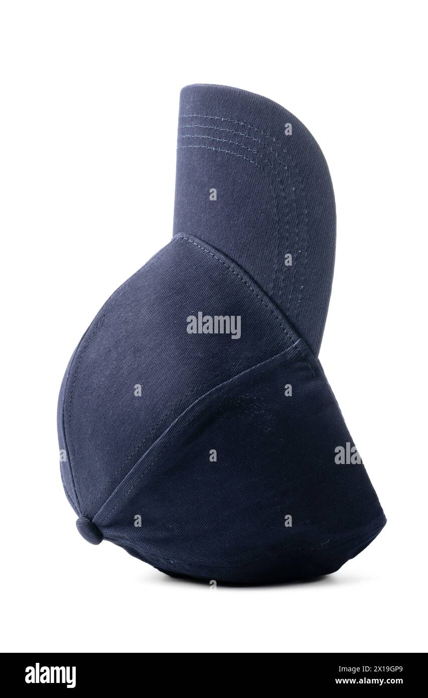 Navy Blue Baseball Cap on a White Background With Clear Lighting Stock ...