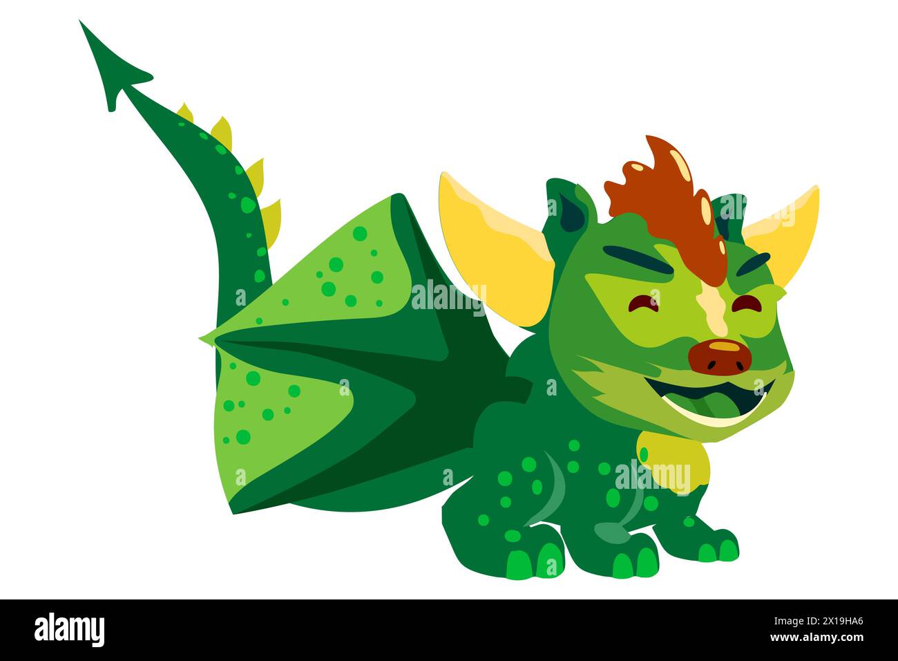 Cute green baby dinosaur cartoon style Stock Vector Image & Art - Alamy