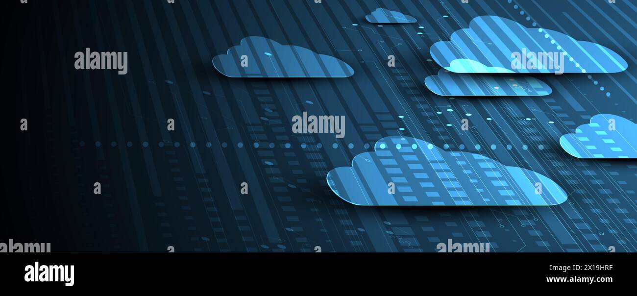 Modern cloud technology. Integrated digital web concept background ...