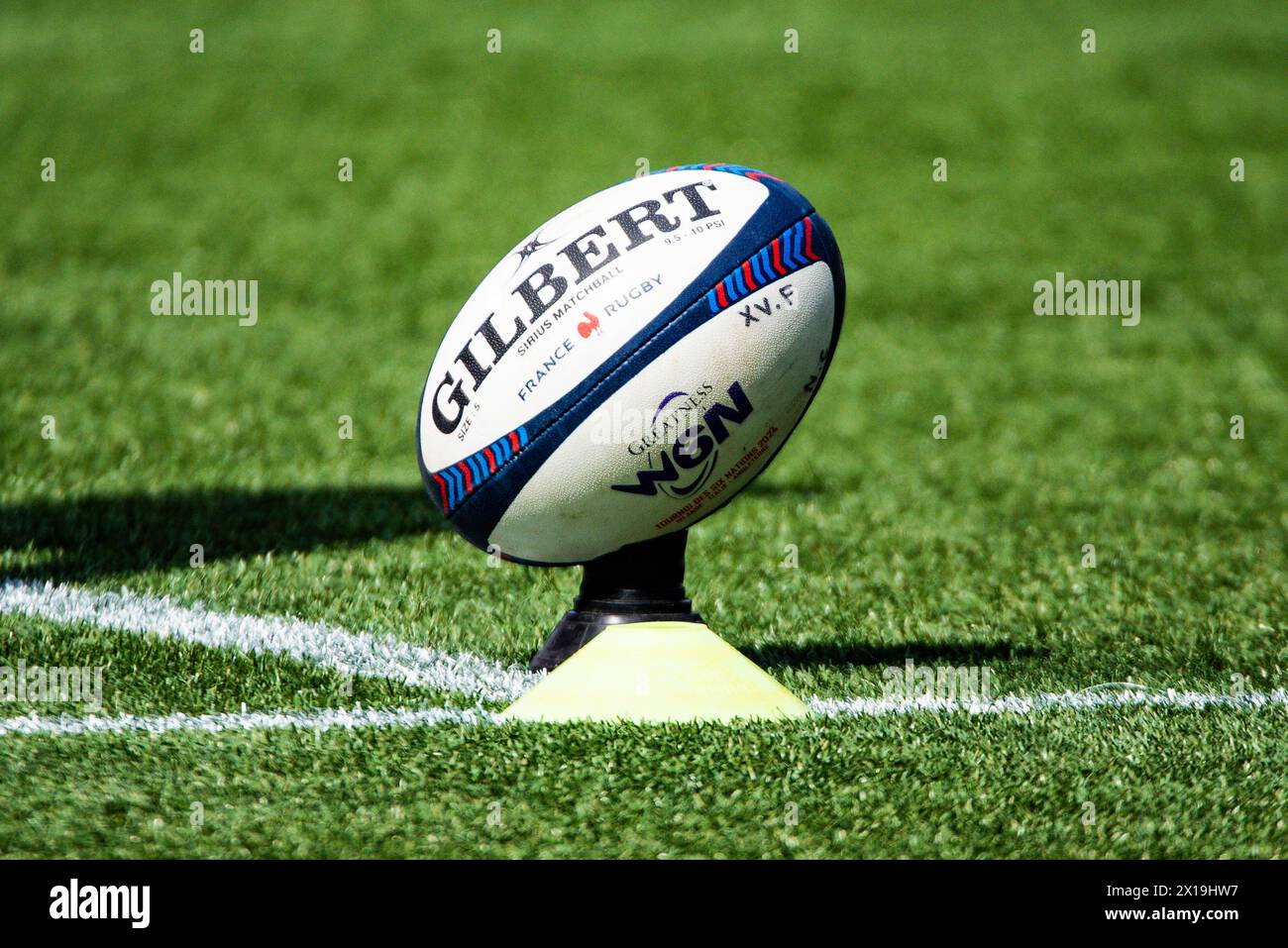The official ball ahead of the Women's Six Nations 2024, rugby union