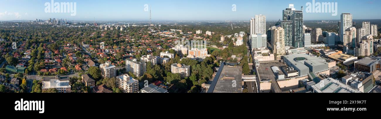 The New South Wales northern  Sydney suburb of Chatswood. Stock Photo