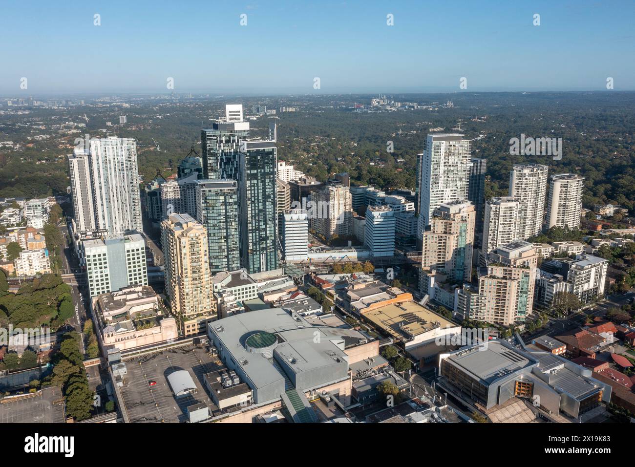 The New South Wales northern  Sydney suburb of Chatswood. Stock Photo