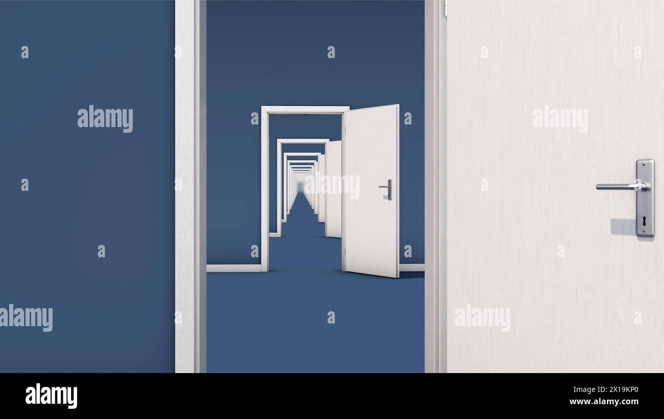 Charge an open door Stock Photo Alamy