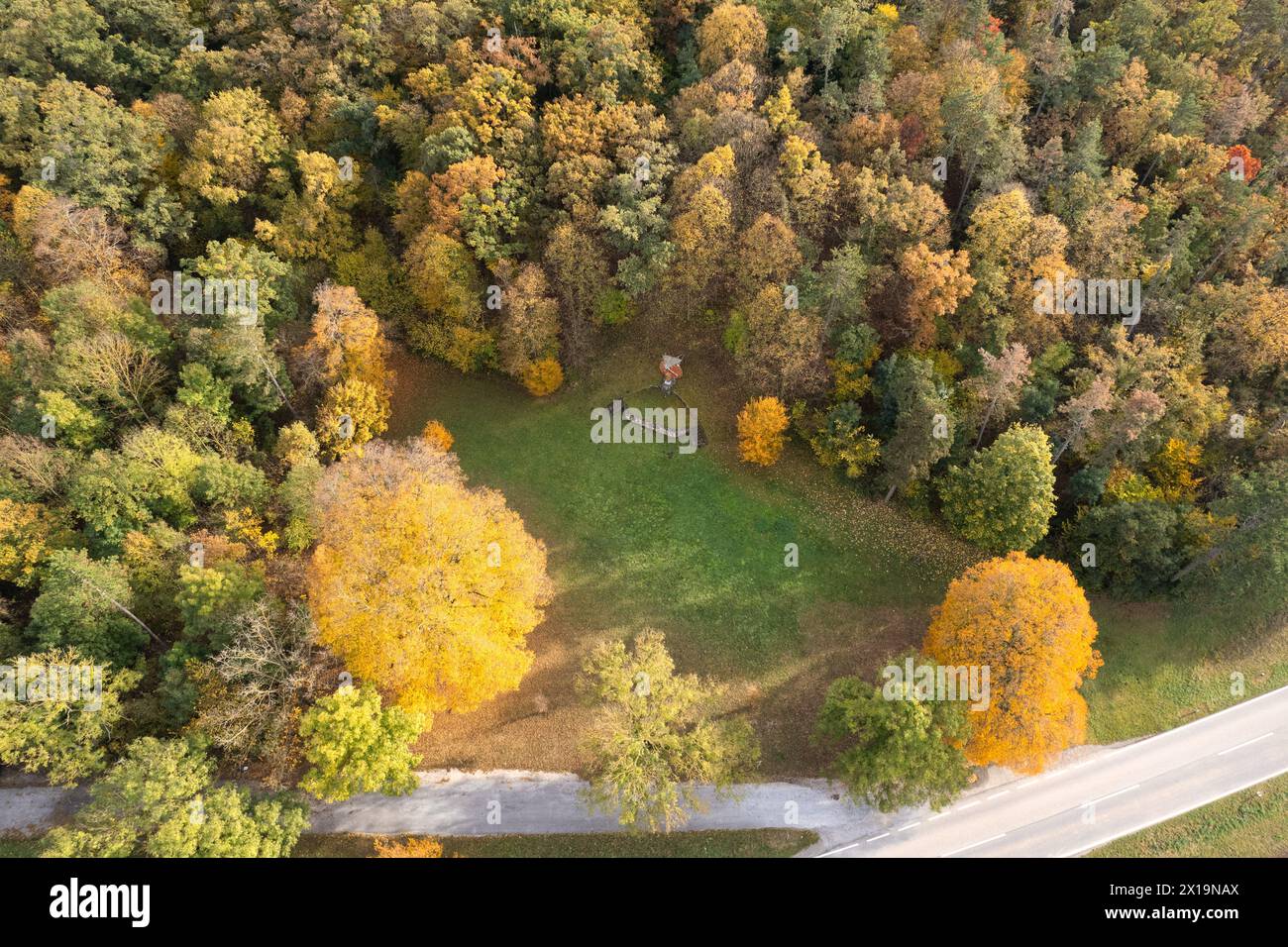 Sieben Rusten Altar Matzner Wald Stock Photo