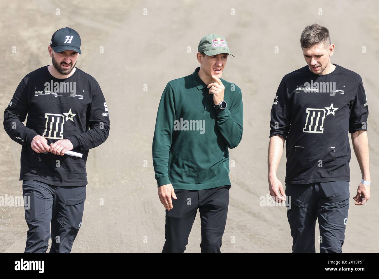 04.01.2024 Opole, Poland, Speedway (zuzel) - Golden Helmet (Reall Final Turnieju o Zloty Kask - Memorial Szczakiela) op: Maciej Janowski track walk Stock Photo