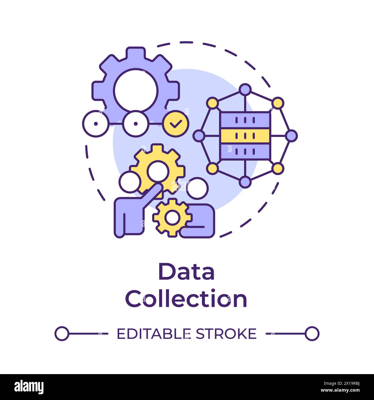 Data collection multi color concept icon Stock Vector Image & Art - Alamy