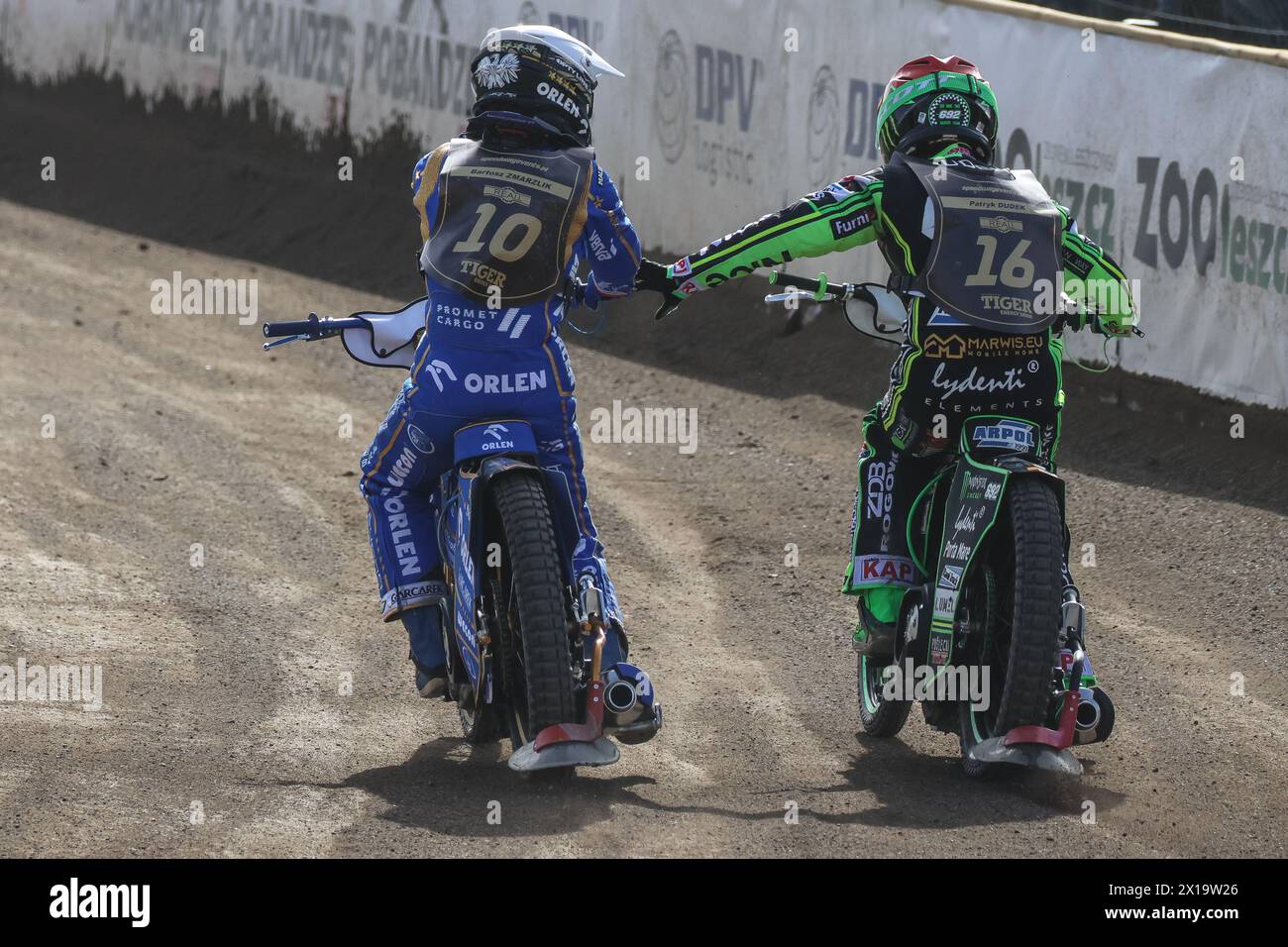 04.01.2024 Opole, Poland, Speedway (zuzel) - Golden Helmet (Reall Final Turnieju o Zloty Kask) op: Bartosz Zmarzlik, Patryk Dudek Stock Photo