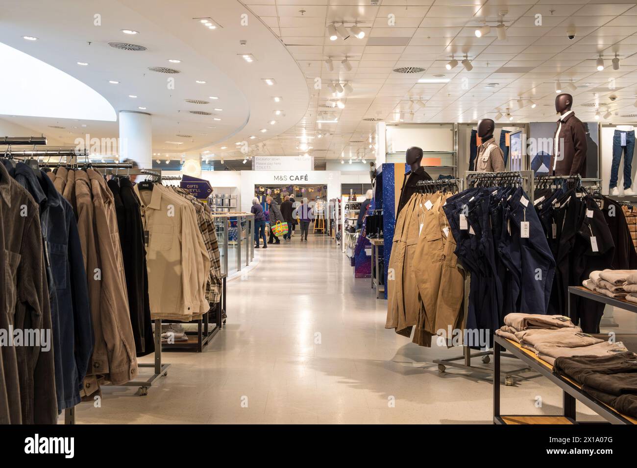 The interior of a Marks & Spencer store in the UK. Stock Photo