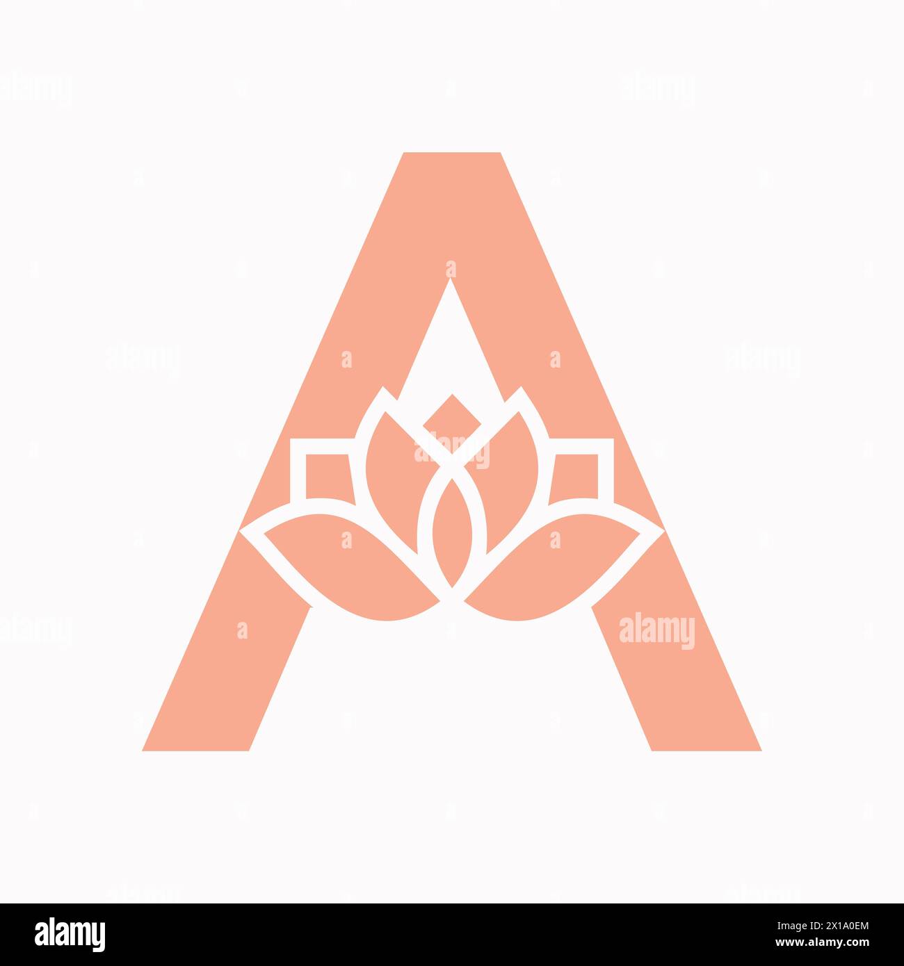 Letter A Flower Concept For Botanic Symbol. Beauty Sign Stock Vector ...