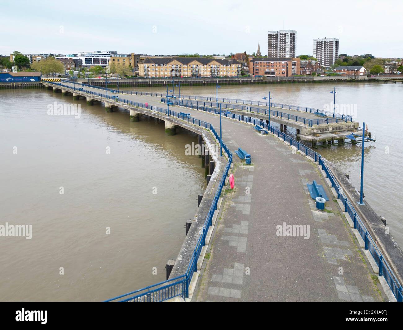 Where Is Erith aerial view of Erith pier, first opened in 1842 , is the longest pier ...