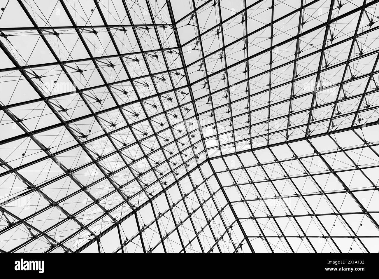 Glass roof with metal structure Stock Photo - Alamy