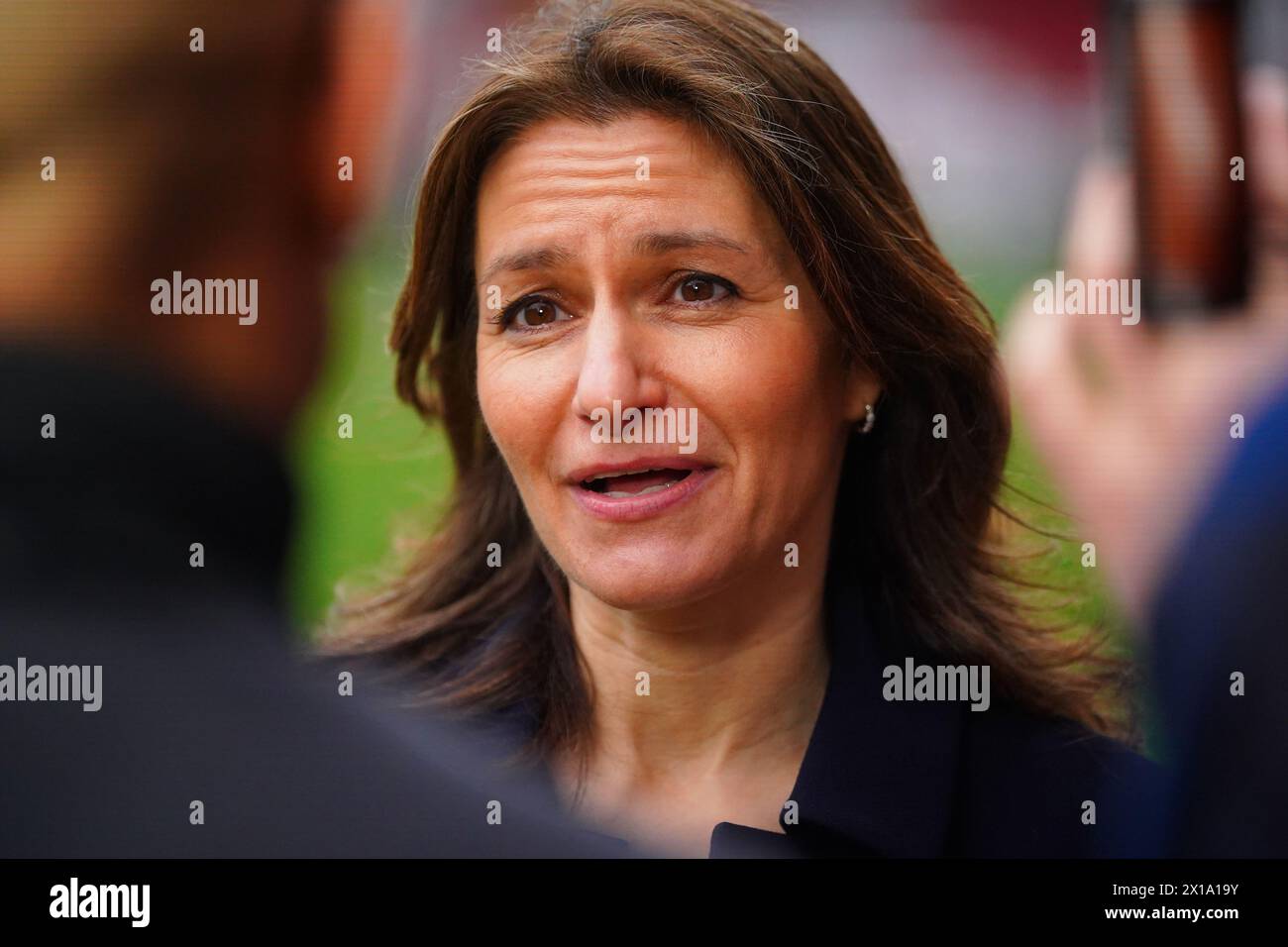 File photo dated 19-03-2024 of Secretary of State for Culture, Media, and Sport Lucy Frazer. Culture Secretary Lucy Frazer has urged sporting chiefs to ban transgender athletes from elite women’s sporting events. Issue date: Tuesday April 16, 2024. Stock Photo