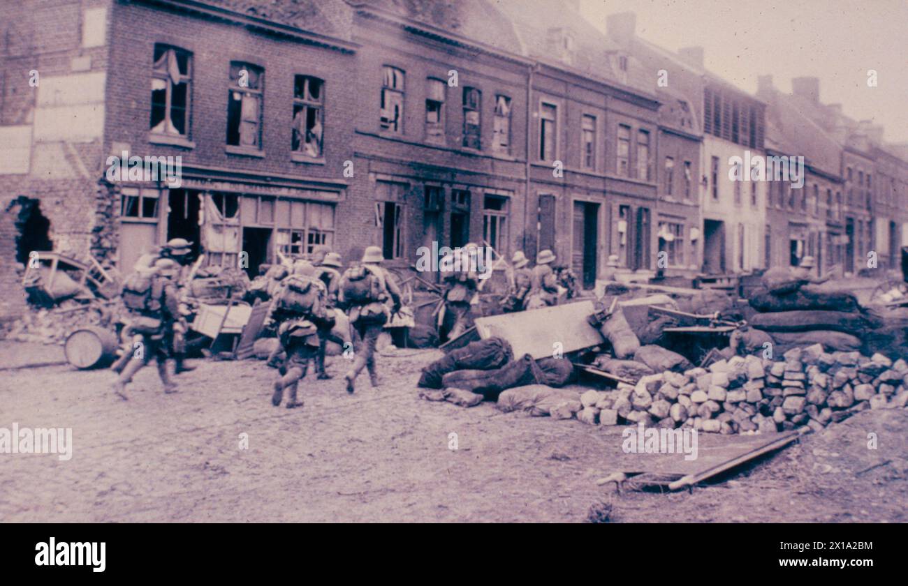 German shock troops near the Belgian border, Bailleul, France WW1 1918 ...