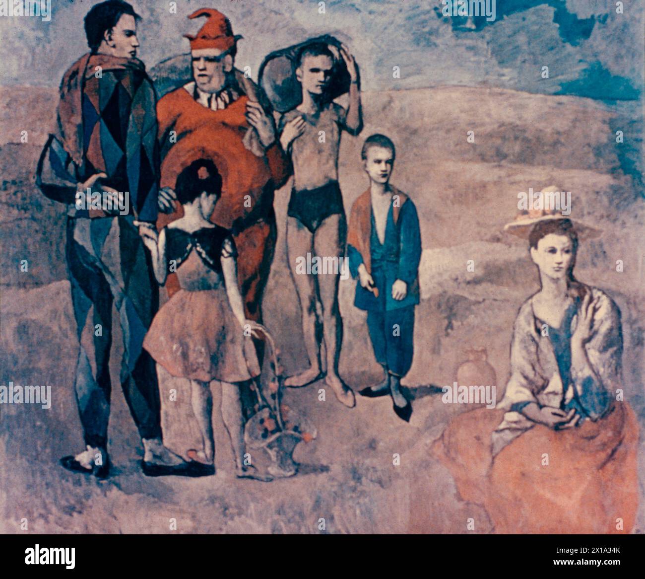 Family of Saltimbanques, painting by Spanish artist Pablo Picasso, 1905 Stock Photo