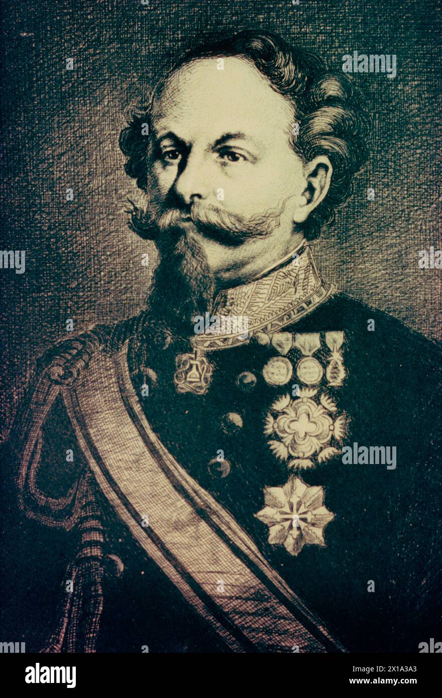 Victor Emmanuel II, King of Sardinia and later King of Italy, 1860s Stock Photo