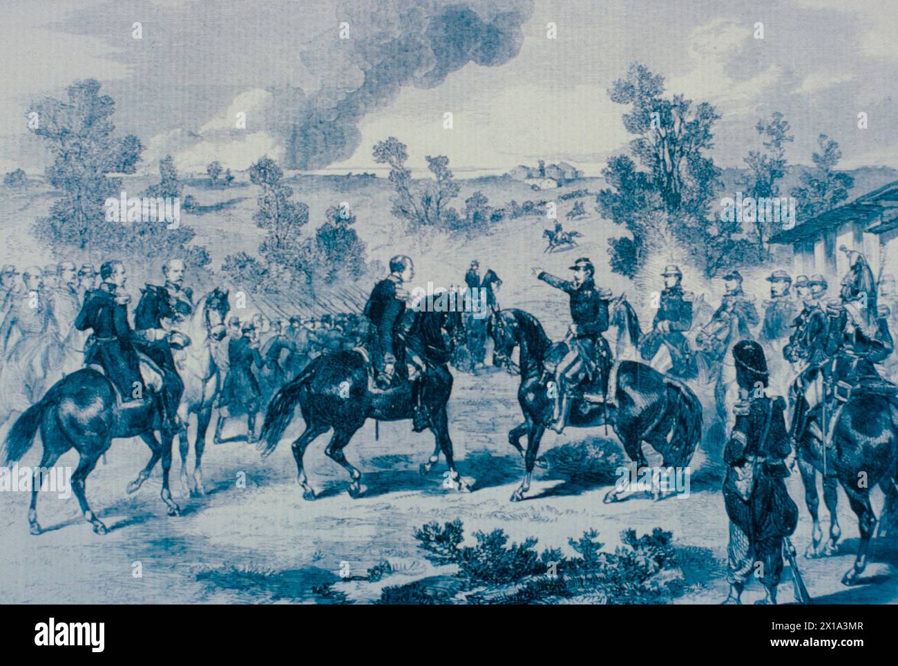 Napoleon III, Emperor of the French, at the Battle of Magenta, Italy 1859 Stock Photo