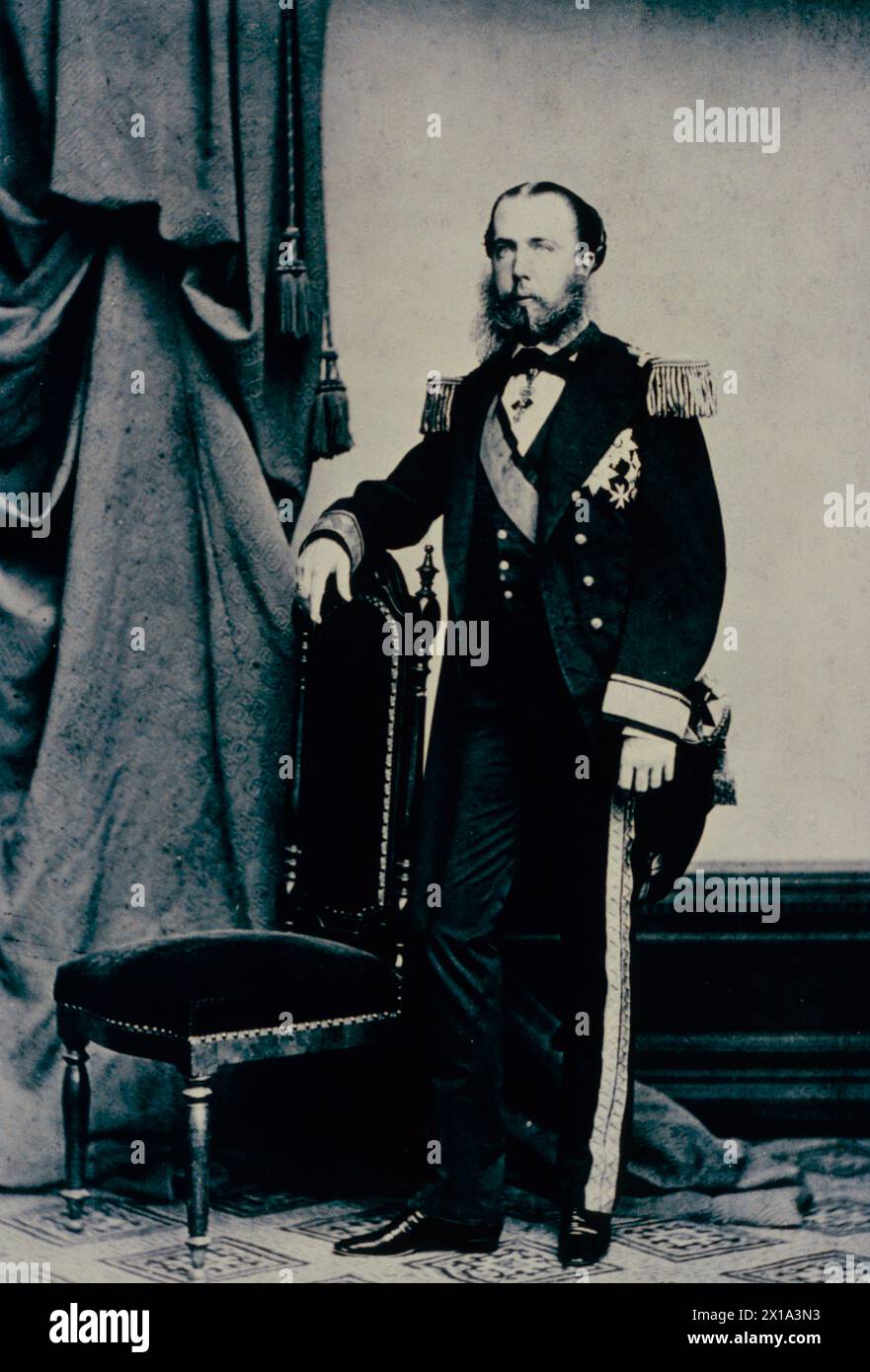 Portrait of Emperor Maximilian of Mexico, 1860s Stock Photo
