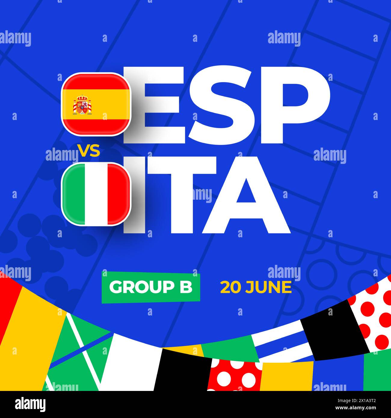 Spain vs Italy football 2024 match versus. 2024 group stage