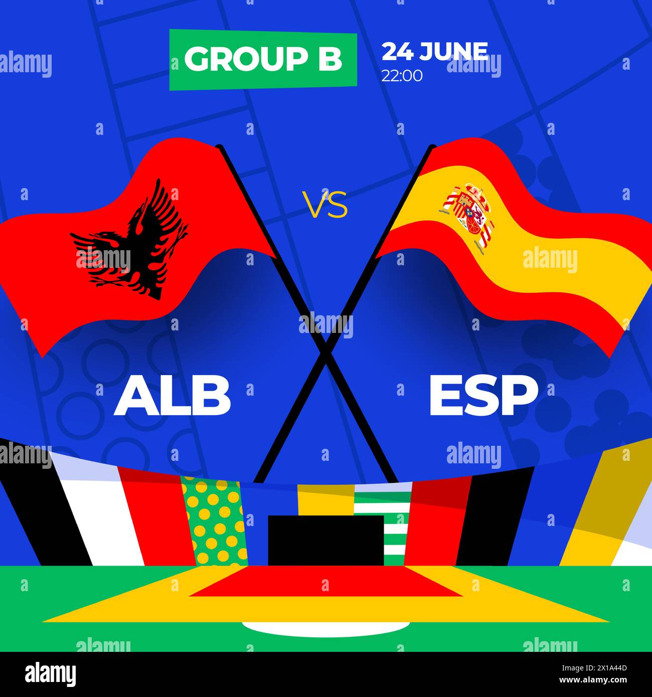 Albania vs Spain football 2024 match versus. 2024 group stage