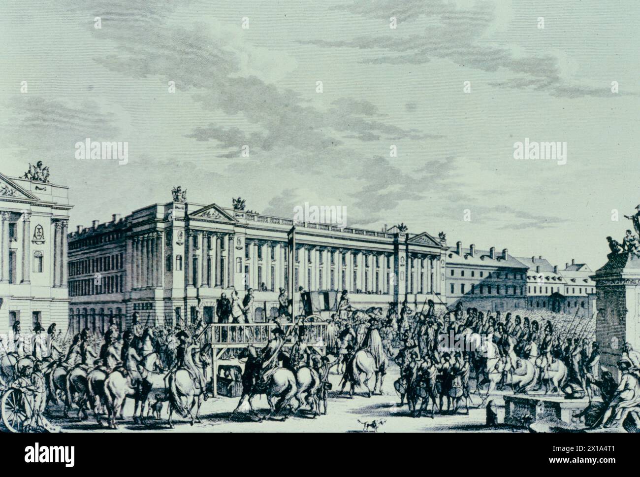 Execution of King Louis XVI, France 1793, illustration Stock Photo