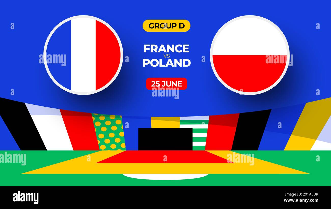 France vs Poland football 2024 match versus. 2024 group stage