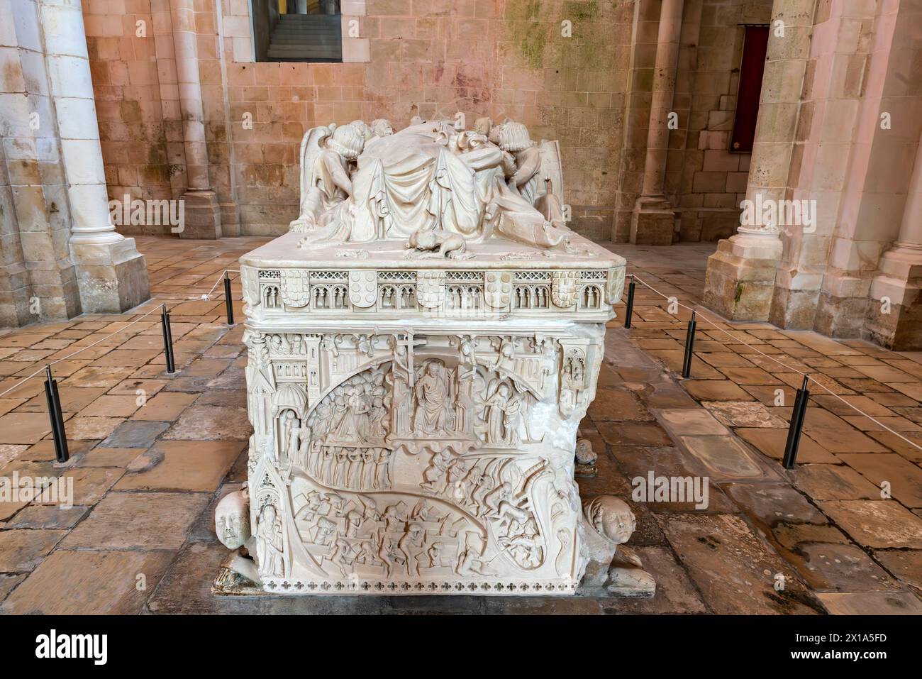 Dona Ines Castro The tomb of Dona Inês de Castro of Spain in the Alcobaça church. The ...