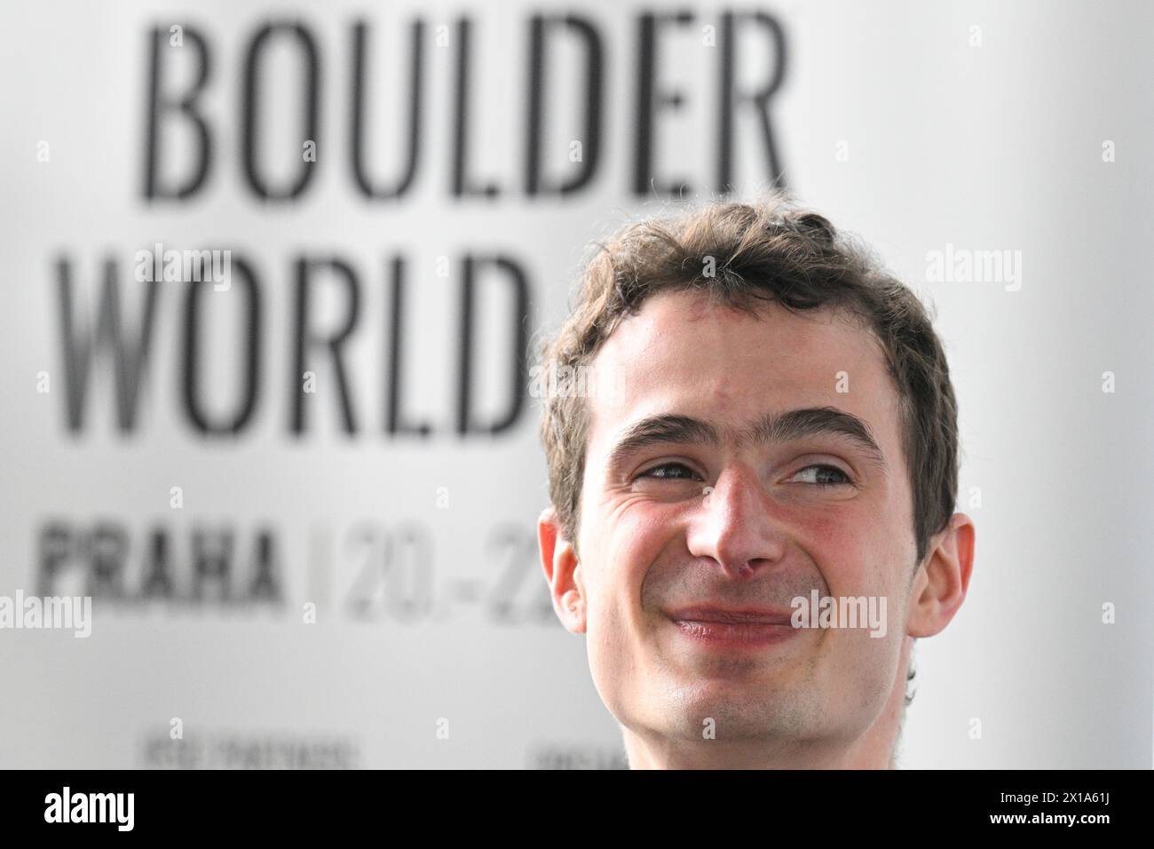 Prague, Czech Republic. 16th Apr, 2024. Sport climber Adam Ondra at the
