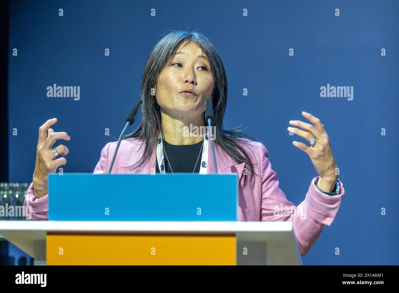 Berlin International Cannabis Business Conference ICBC, Berlin B2B, Estrel Berlin Hotel, 16.04,2024 Yoko Miyashita, CEO, Leafly International Cannabis Business Conference ICBC, Berlin B2B, Estrel Berlin Hotel, 16.04,2024 *** Berlin International Cannabis Business Conference ICBC , Berlin B2B, Estrel Berlin Hotel, 16 04,2024 Yoko Miyashita, CEO, Leafly International Cannabis Business Conference ICBC , Berlin B2B, Estrel Berlin Hotel, 16 04,2024 Copyright: xEibner-Pressefoto/JadrankoxMarjax EP JMC Stock Photo