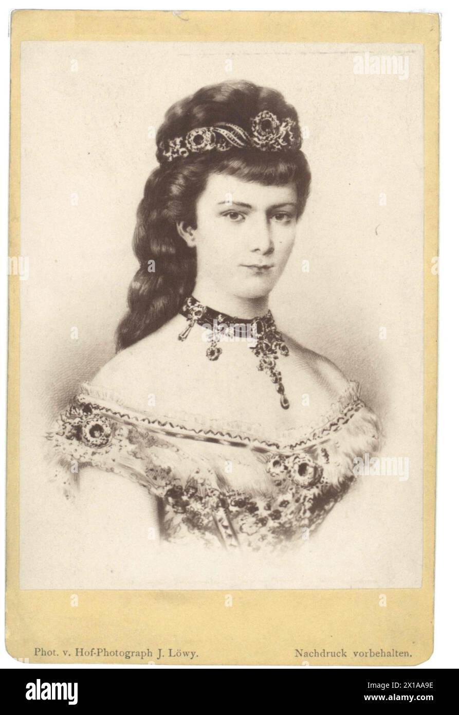 Elisabeth, empress of Austria, photograph with retouches of a variant