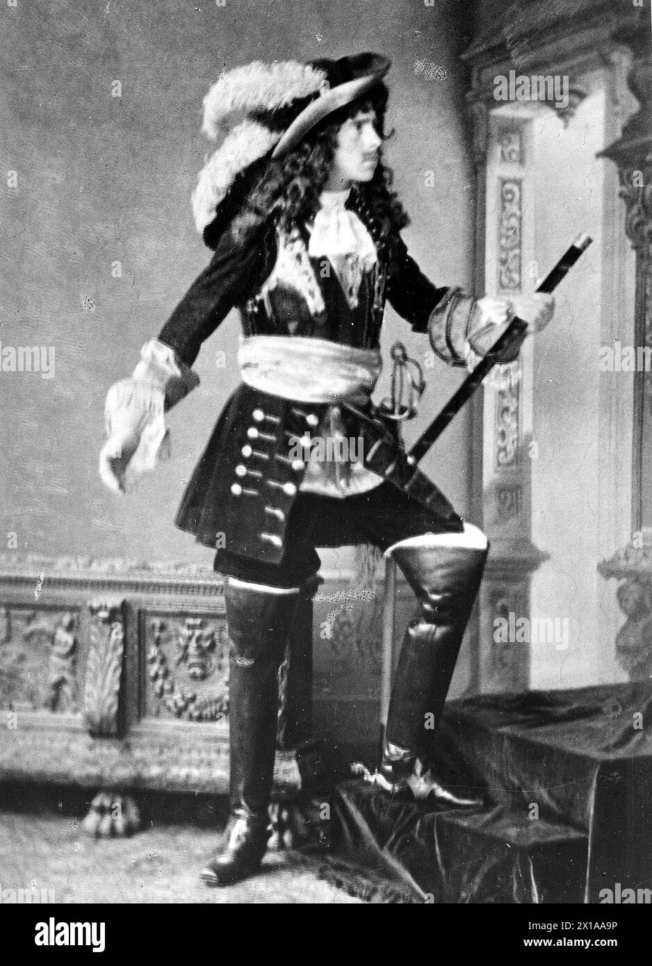 Rudolf, crown prince of Austria, in full-length costume design as ...
