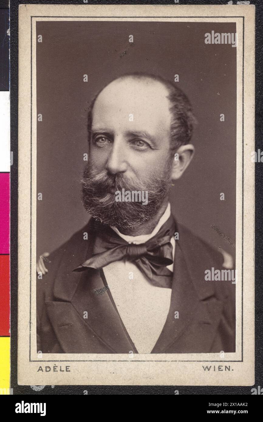 Bombelles, Charles count, picture in naval uniform (chest, semit left, bareheaded, with short full beard., 1880 - 18800101 PD8655 - Rechteinfo: Rights Managed (RM) Stock Photo