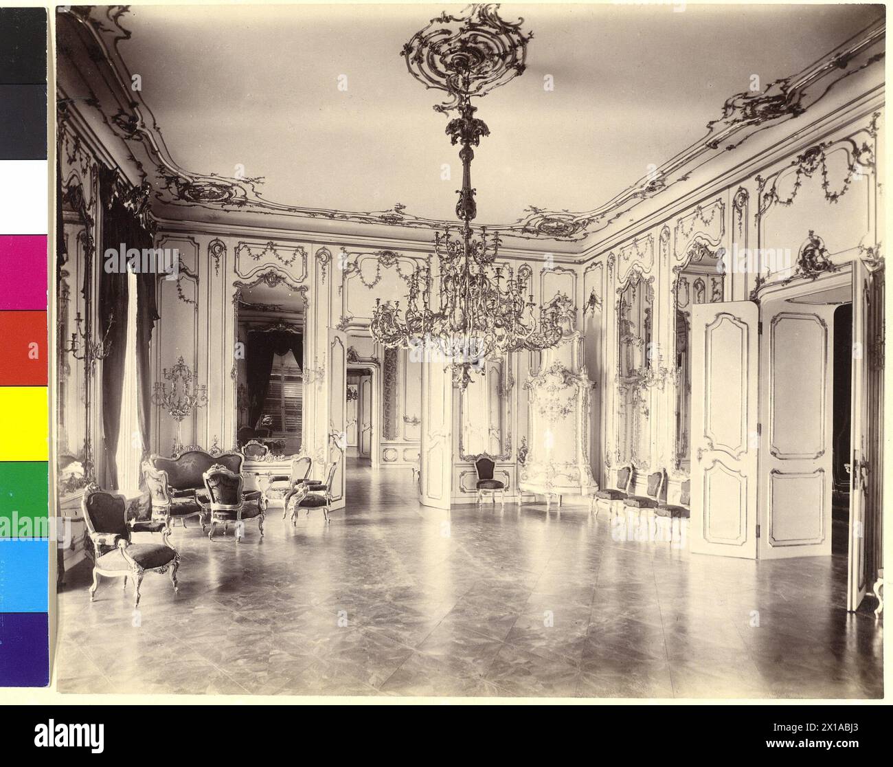 Ofen Castle, hall of mirrors. hall ancillary the throne room, 1886 - 18860101 PD0225 - Rechteinfo: Rights Managed (RM) Stock Photo