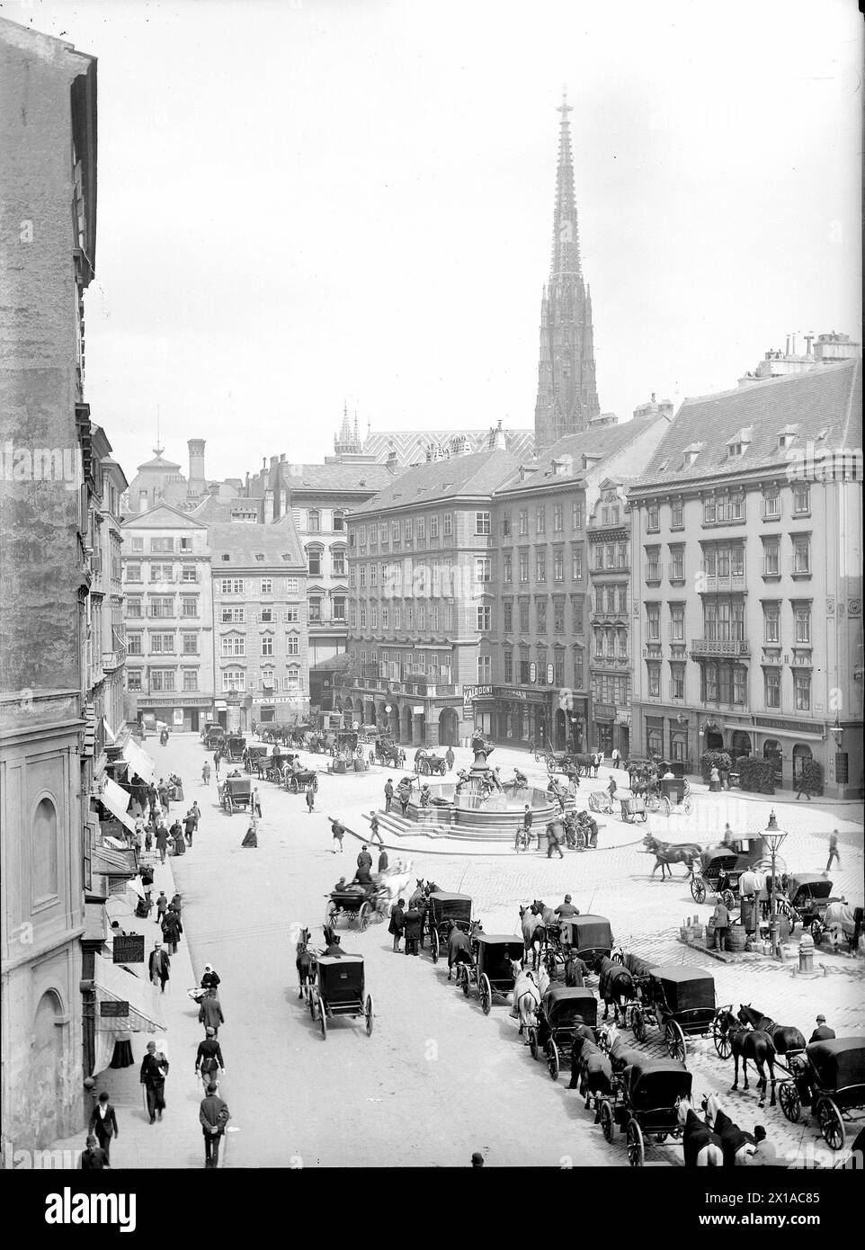 Vienna 1, new market, overview towardsnortheast, 1890 - 18900101 PD1265 - Rechteinfo: Rights Managed (RM) Stock Photo