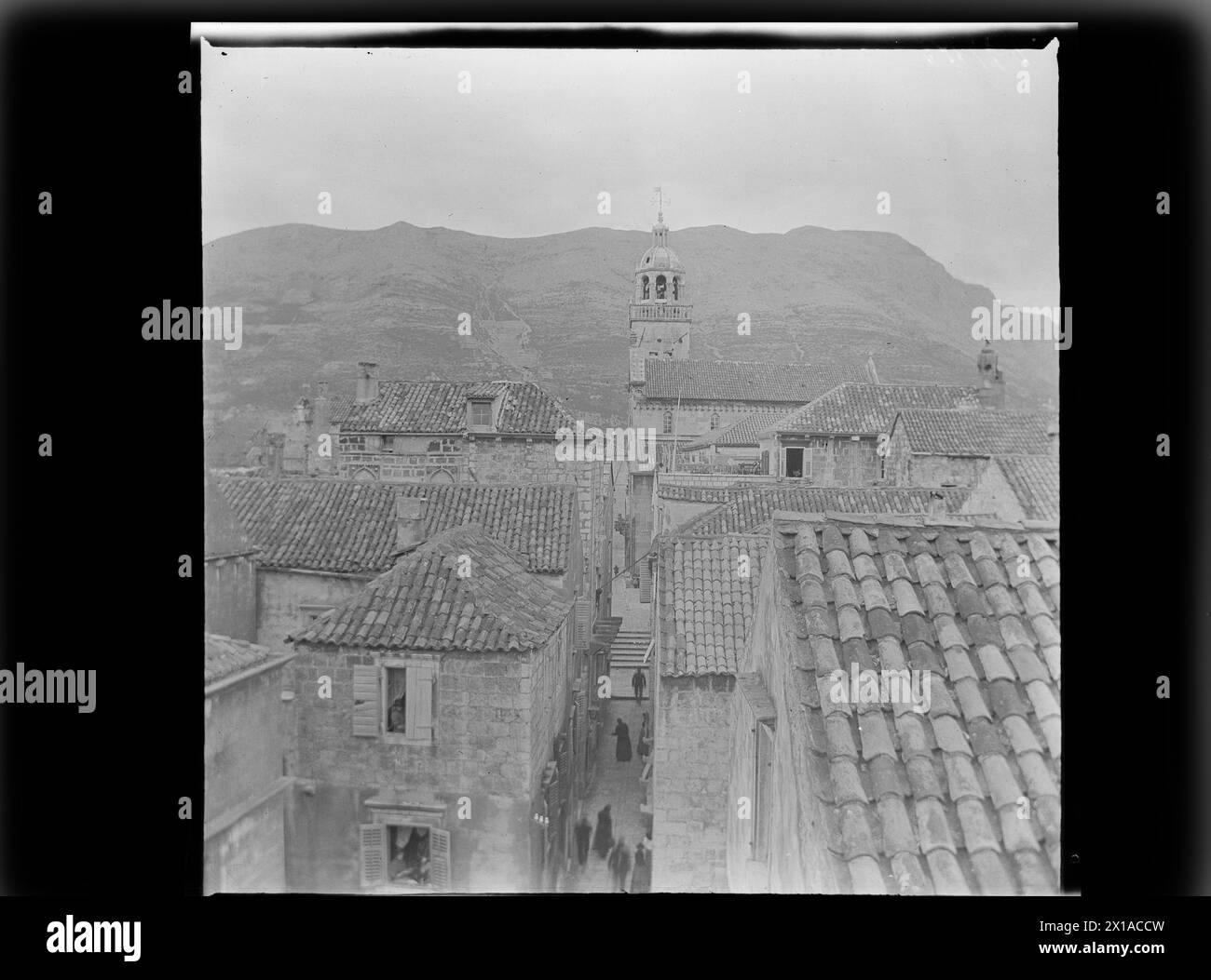 Roof of Korcula, view from tower of the cathedral, 1890 - 18900101 PD15192 - Rechteinfo: Rights Managed (RM) Stock Photo