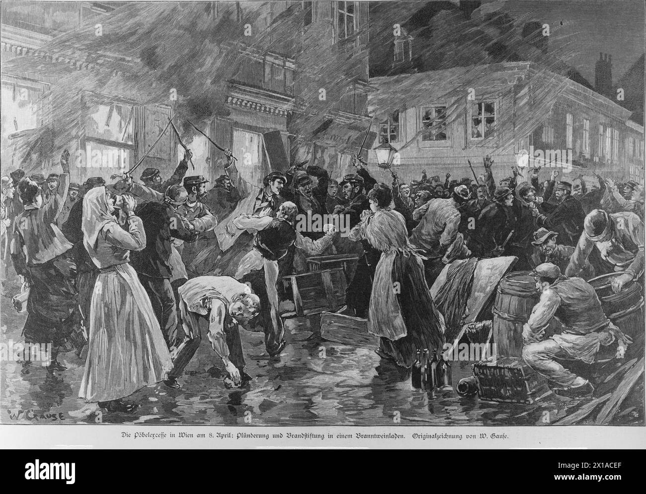 Spirits Riot Vienna, Ottakring, Neulerchenfeld and Hernals, riot: plundering and ...