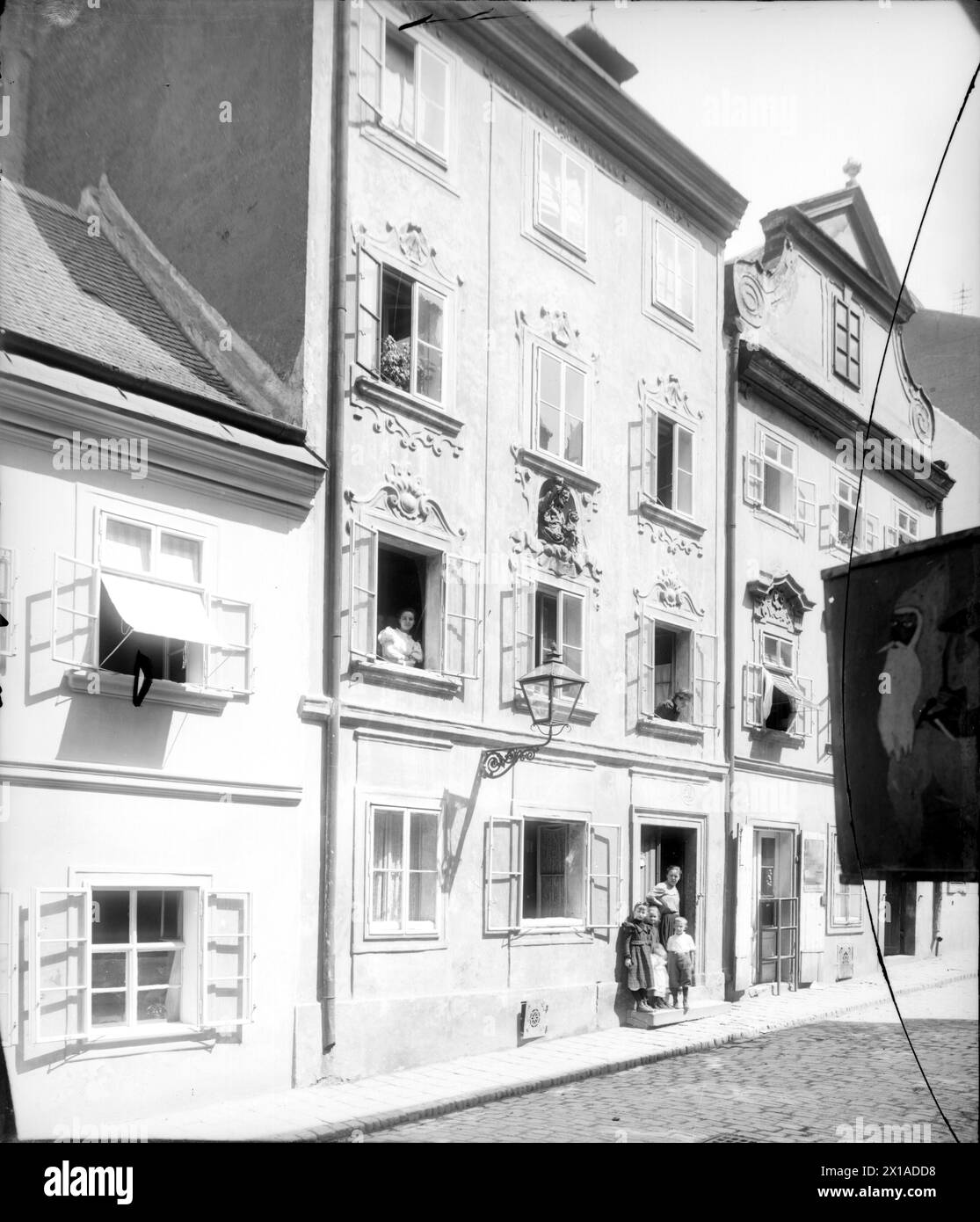 Vienna 7, Spittelberggasse (Spittelberg Alley) 20, diagonal view from the left, 1899 - 18990101 PD0612 - Rechteinfo: Rights Managed (RM) Stock Photo