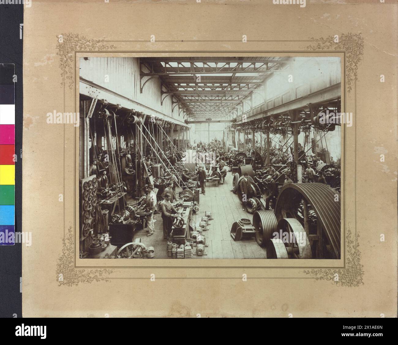 Voith-factories in St. Poelten, insight view in the assembly shop of the Voith-factories, production by rolling for paper production, 1900 - 19000101 PD56609 - Rechteinfo: Rights Managed (RM) Stock Photo