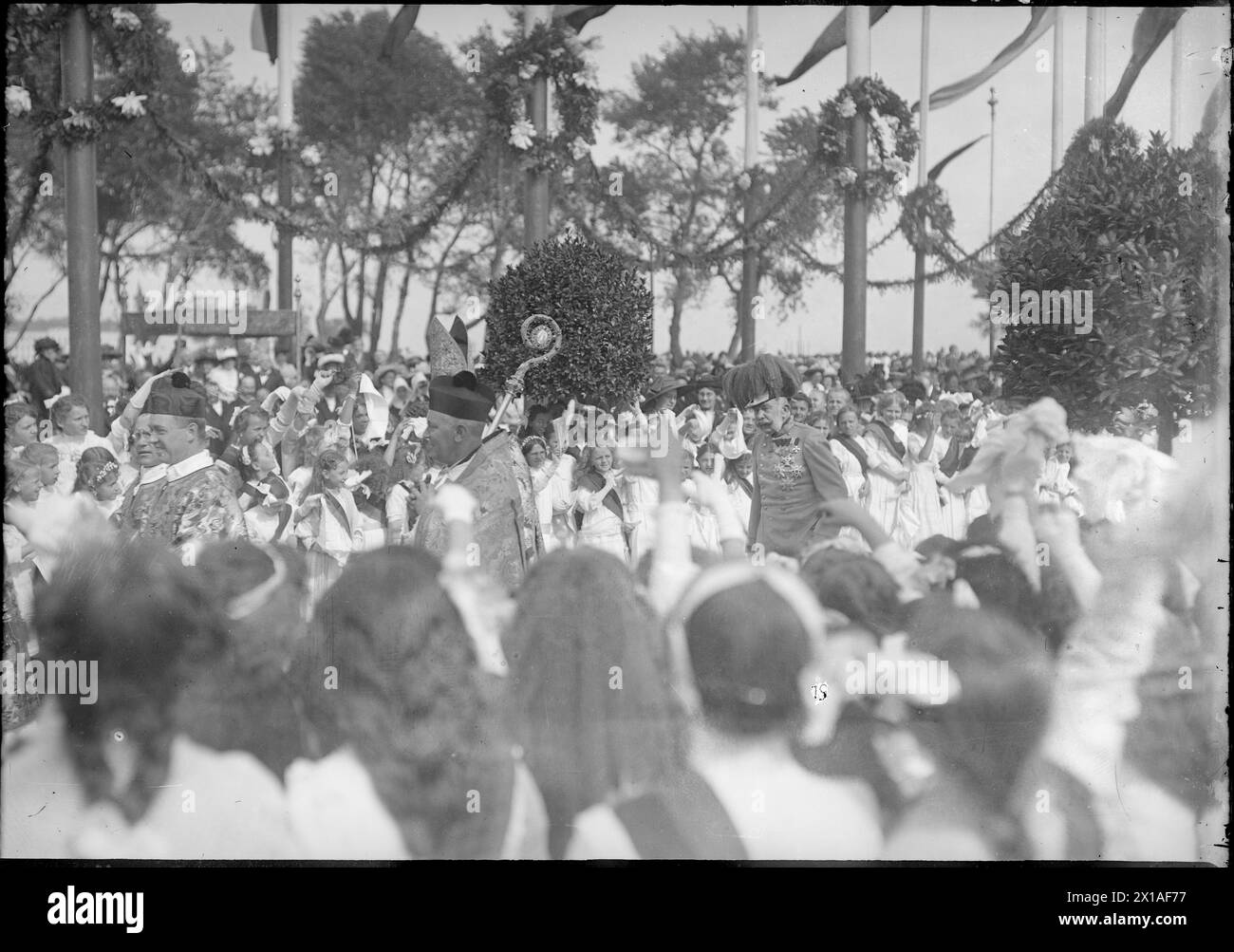 Laying of the foundation stone of the parish church in Pressbaum, Franz