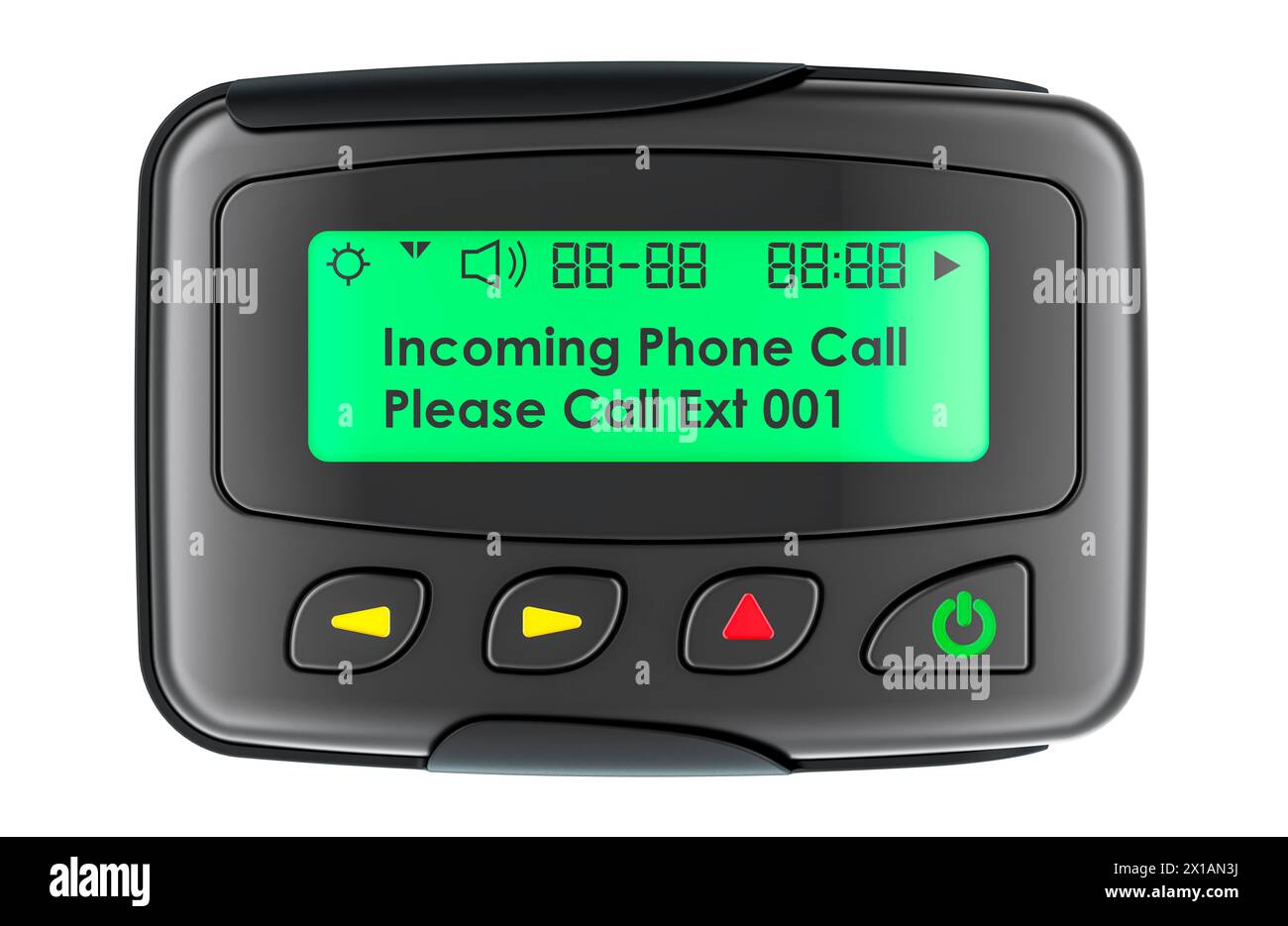 Pager beeper 3D rendering isolated on white background Stock Photo