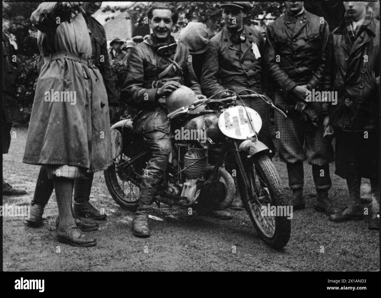 Austrian tourist Trophy 1928, driver on 'Puch' 250ccm., 1928 - 19280101 PD3311 - Rechteinfo: Rights Managed (RM) Stock Photo