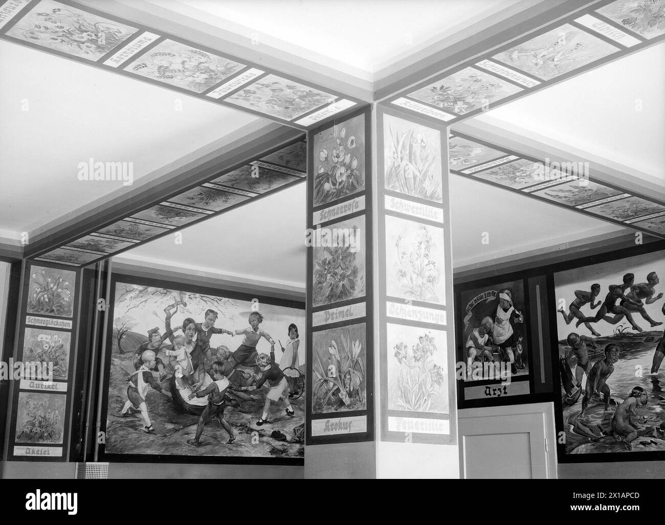 Vienna 16, day nursery Sandleiten, vestibule: partial view of the