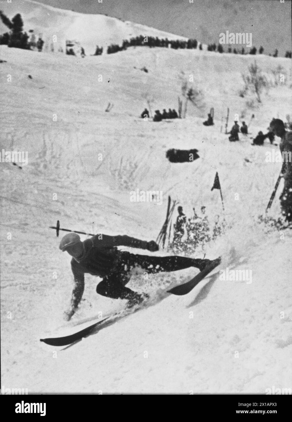 Kandahar slalom 1930, The winner Wills goatgrass., 1930 - 19300101 PD9296 - Rechteinfo: Rights Managed (RM) Stock Photo